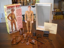VINTAGE MARX MOVABLE JOHNNY WEST. ACCESSORIES,MANUALS,BOX 1966.