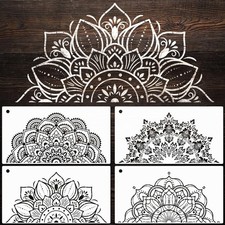 YKW 4 Pack Mandala Stencils for Painting - Reusable Large Templates...