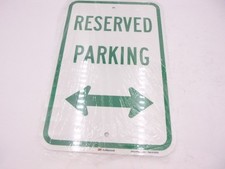 3M "Reserved Parking" Double Arrow Reflective Aluminum Sign 12" x 18"