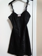 California Dynasty Women's Lingerie Negligee Babydoll Bustier Size Medium Black