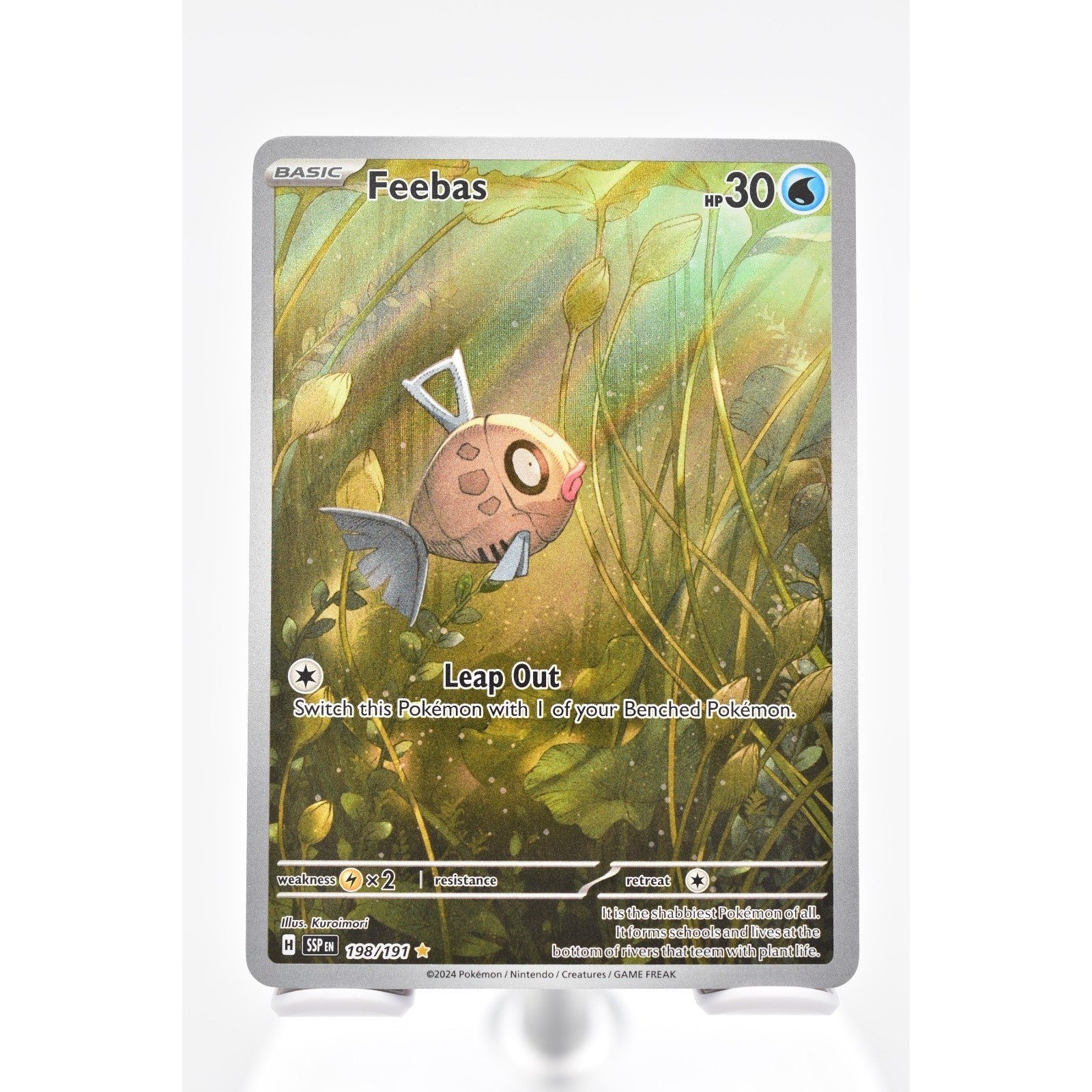 Pokemon Feebas 198/191 Illustration Rare IR Surging Sparks NM Pack Fresh
