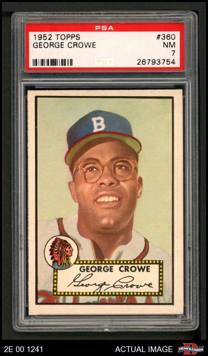 1952 Topps #360 George Crowe Braves PSA 7 - NM