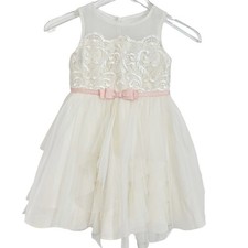 Jona Michelle lace embroidered layered tulle formal dress Kids size 5