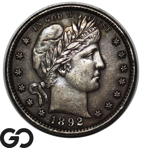 1892 Barber Quarter, Details, First Year Issue