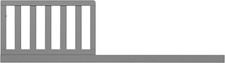 Cozy Nest Toddler Guard Rail, Dove Gray