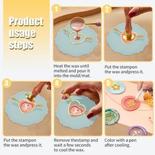 Wax Seal Stamp Kit-23Pcs Sealing Stamp Heads,Wooden Handle,Metal Seal Mold,Si...