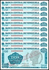 Venezuela 2 Bolivares, 1989, P-69s, UNC, SPECIMEN X 10 PCS