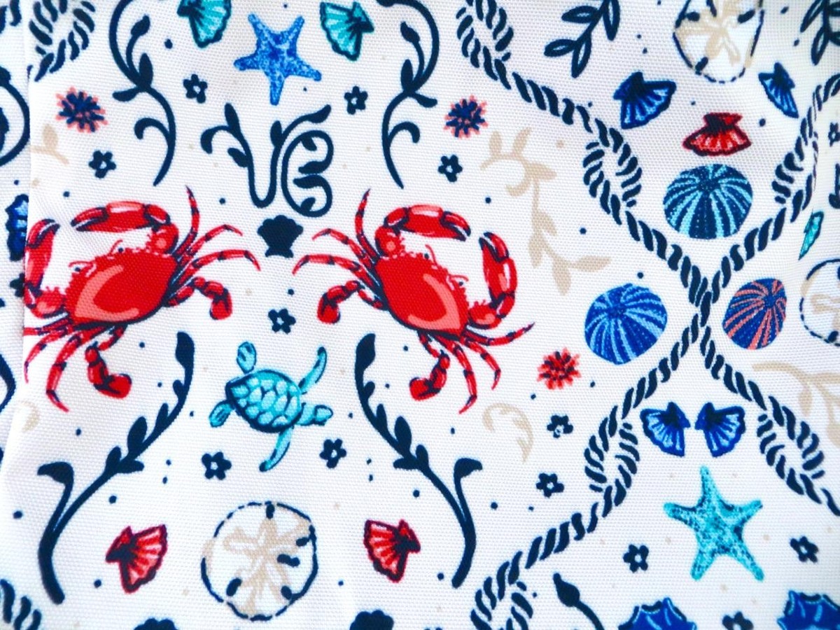 Vera Bradley Iconic Sling Backpack Red Sea Life Seahorse Turtle Crab Octopus NEW Outlet Ultralight Sling Backpack - Polyester | Vera Bradley  main image 2