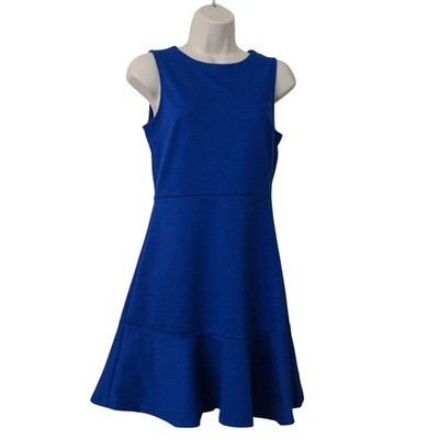 Gap Blue Sleeveless Fit and Flare Flounce Skater Dress Women Size 2 Blue Office