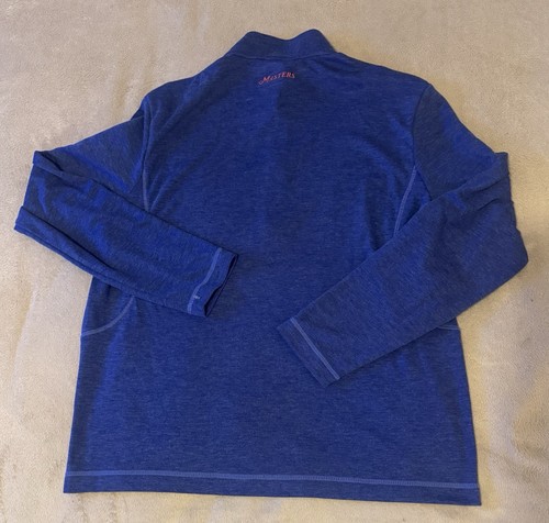 Masters Performance Tech Navy Textured 1/4 Zip Pullover Men Small Long Sleeves - Picture 7 of 8