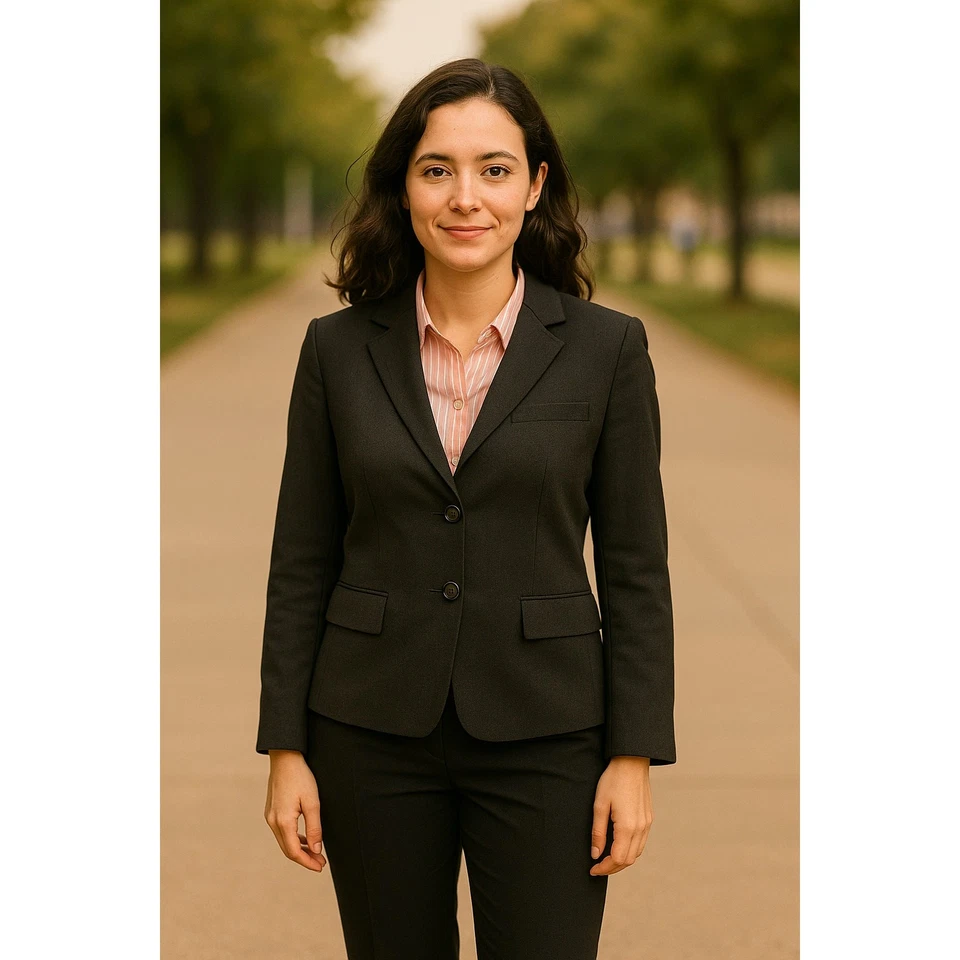 Vintage 90s Norton McNaughton Black Blazer Sz 8 Power Dressing Minimalist Work - Image 2 of 4