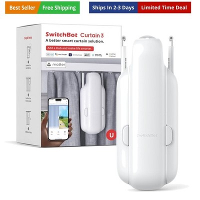 Automatic Curtain Opener - Bluetooth Remote Control Smart Curtain with App, U...