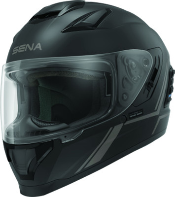 Sena Technologies Stryker Bluetooth Helmet w/ Mesh Intercom Matte Black - Large