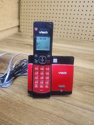 vtech 2 Handset Cordless Telephone Digital Answering System - RED