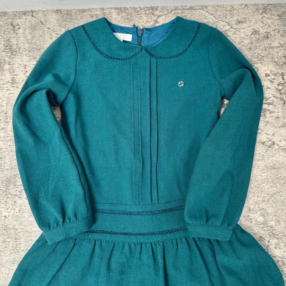 Gucci Baby Girls Teal Dress – 2013 S/S Collection – Made in Italy, Sz 18-24 - Image 2 of 4