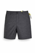 Men's Shorts ALL IN MOTION 7" Golf Stretch Unlined Zipper Pocket Black SIZE 34