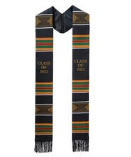 Class of 2025 Kente Graduation Stole Sash with Tassel 72 Inch