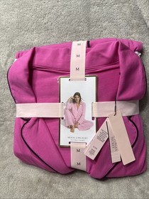 New VICTORIA'S SECRET Modal Long PJ Set Hot Pink Fuchsia VS Medium