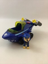 Paw Patrol Aqua Pups Chase Transforming Shark Vehicle W/ Action Figure Complete