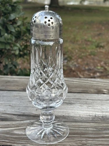 Vtg Waterford Lismore Crystal Sugar Shaker 8”
