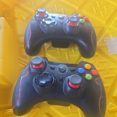 2 sets of EasySMX 2.4G Wireless Controller for PS3,  with Vibration, black/red