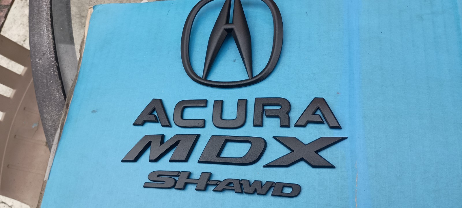 ACURA MDX 2008-2013 SH-AWD OEM BLACK EMBLEMS WITH LOGO OEM USED 