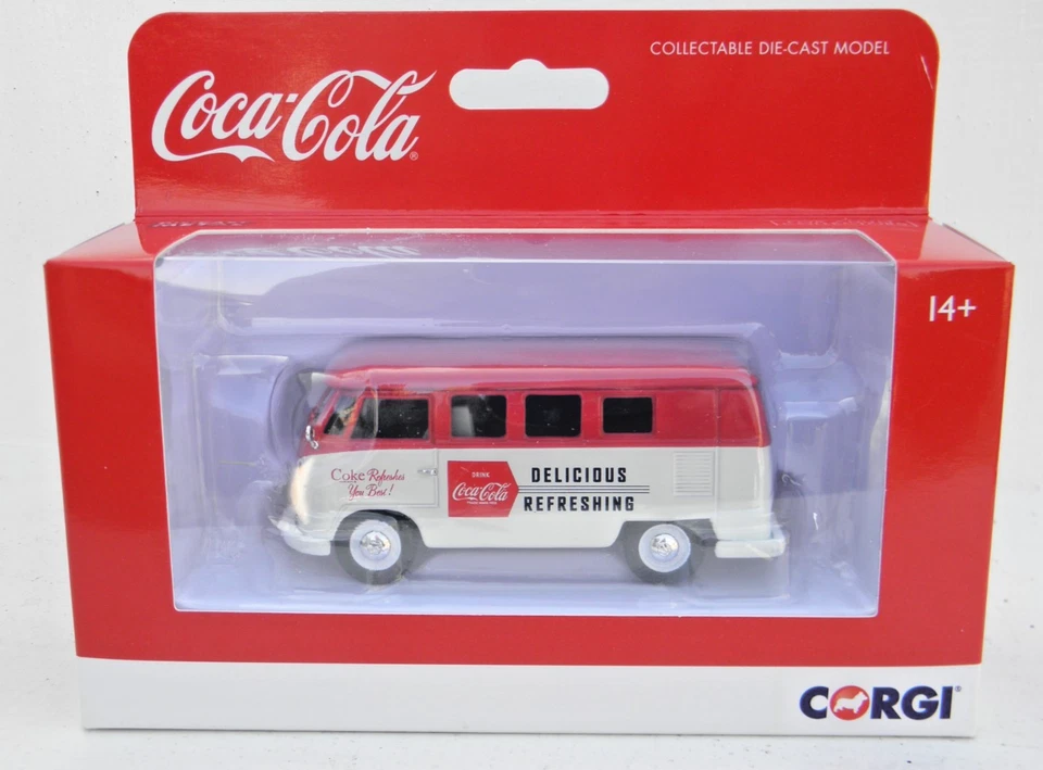 CORGI TOYS VOLKSWAGEN CAMPER 1960 COCA COLA CM.9,5 - Immagine 2 di 3