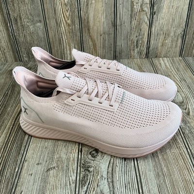 Flux Footwear Adapt Runner Mens Size 12.5 Dove Gray Pink Knit Gum Sole Shoes NEW