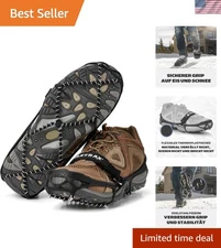 Pro Traction Cleats - Black, Large - Unisex, Multi-Sport, Plastic, 0.1cm Height