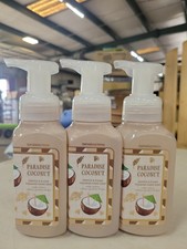 3 Bottles Bath  Body Works Paradise Coconut Foaming Hand Soap, 8.75oz