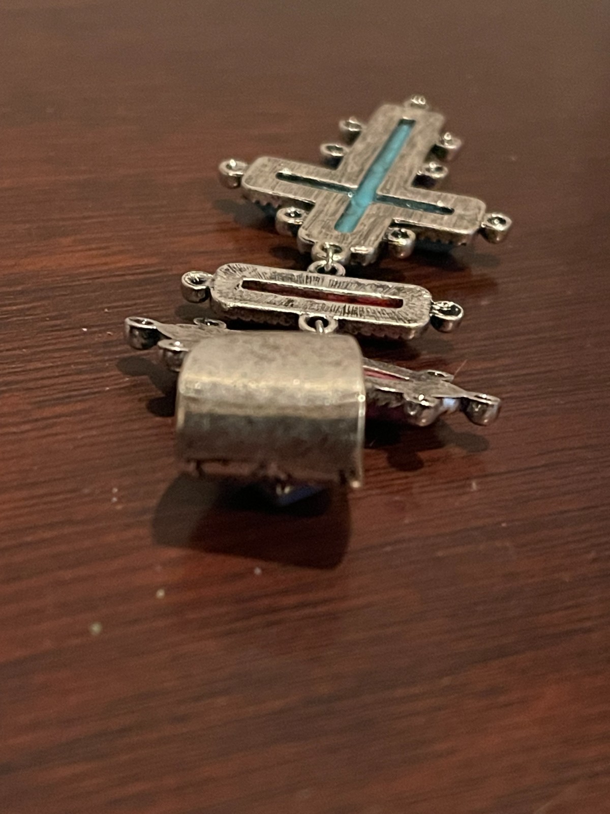 Multi-Stone Statement Pendant with Oval Pink, Red… - image 3