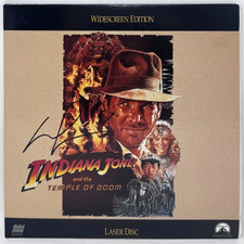 George Lucas Signed Autograph Indiana Jones & the Temple of Doom Laserdisc ACOA