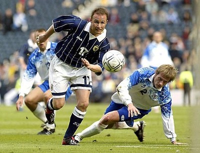 Paul Devlin of Scotland beats Bjarni Thorsteinsson of Iceland at t- Old Photo