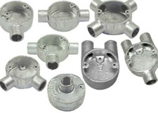 20mm Galvanised Steel Conduit boxes complete with lid & gasket Greenbrook 