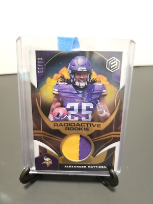 ALEXANDER MATTISON PATCH CARD NUMBERED 59/99, 2019 ELEMENTS RADIOACTIVE ROOKIE