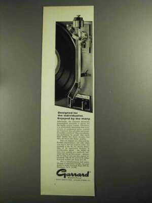 1968 Garrard SL 95 Turntable Ad - For Individualist | eBay