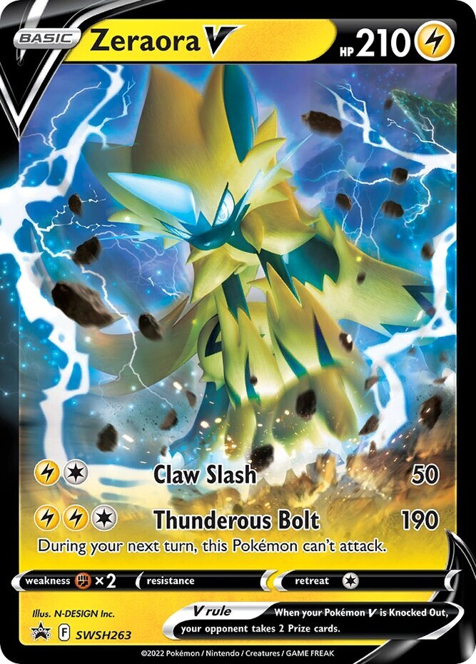 Zeraora V - SWSH263 - SWSH Black Star Promos Pokemon Lightly Played SWSH Black S