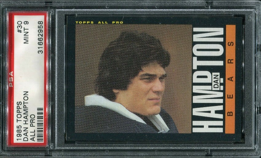 PSA 9 MINT 1985 TOPPS DAN HAMPTON #30 BEARS HOF 62958 B168