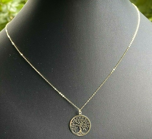 Halskette 585 Gelbgold 50 cm + Anhänger Lebensbaum Neu und ungetragen !! - Bild 3 von 5