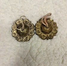 Vintage Ornate Brass Finger Cymbals INDIA percussion belly dancing or collecting