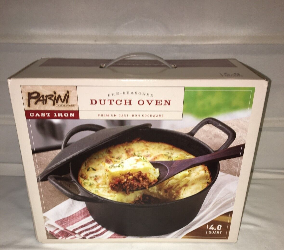 Parini Premium Cast Iron 4.0 Quart PreSeasoned Dutch Oven NIB! eBay