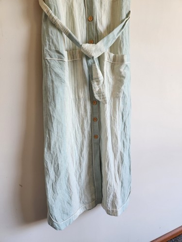 Steele NWT Diana Midi Dress Size Small Skyline Linen Blend, Quiet Luxury Mint - Picture 4 of 9