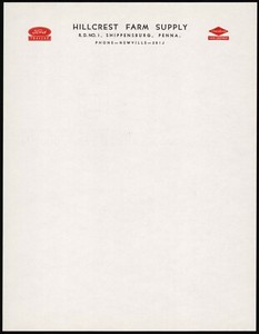 Vintage letterhead FORD DEARBORN TRACTORS Shippensburg PA unused new old stock