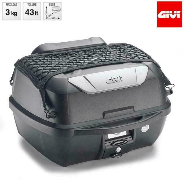 GIVI E43NMAL+ Monolock 43L Bauletto Posteriore con Rete Elastica di  Stoccaggio - Nero/Argento | Acquisti Online su eBay