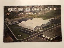 Worlds First Fully Automatic Post Office Providence RI Postcard
