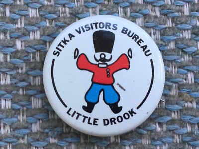 Sitka Besucher Büro Little Drook Vintage Souvenir Anstecknadel Abzeichen Alaska