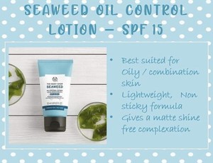 the body shop seaweed oil control lotion spf 15