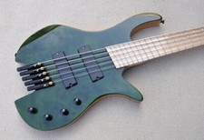 5 Strings Headless Electric Bass Guitar Maple Fretboard,Slanted Pickups/Frets