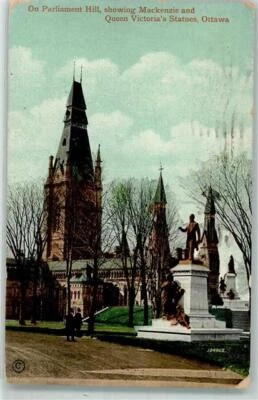 39830801 - Ottawa Denkmal Quenn Victoria Parliament Híll 1911 - Bild 1 von 2