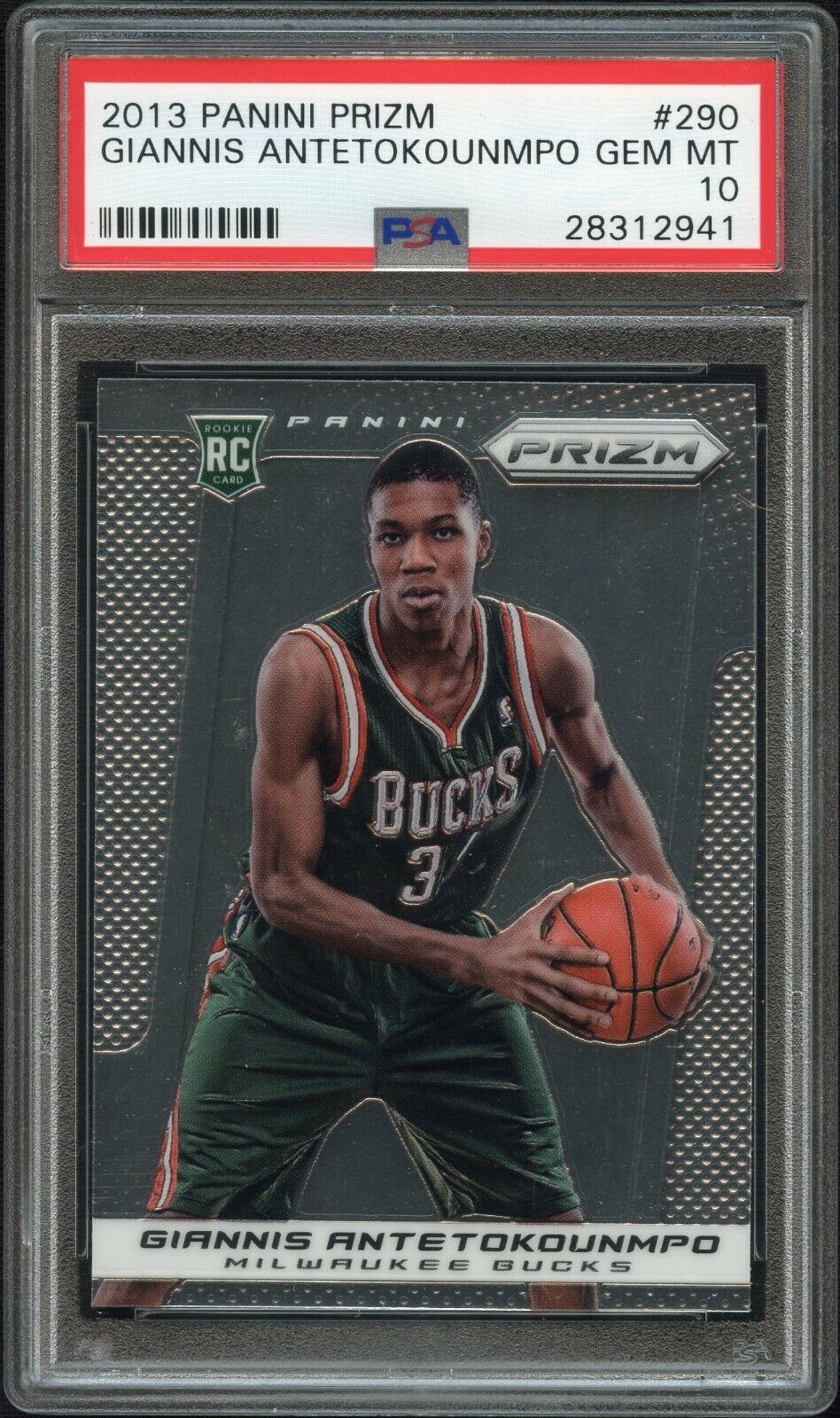 2013-14 Panini Prizm Giannis Antetokounmpo ROOKIE RC #290 PSA 10 GEM MINT